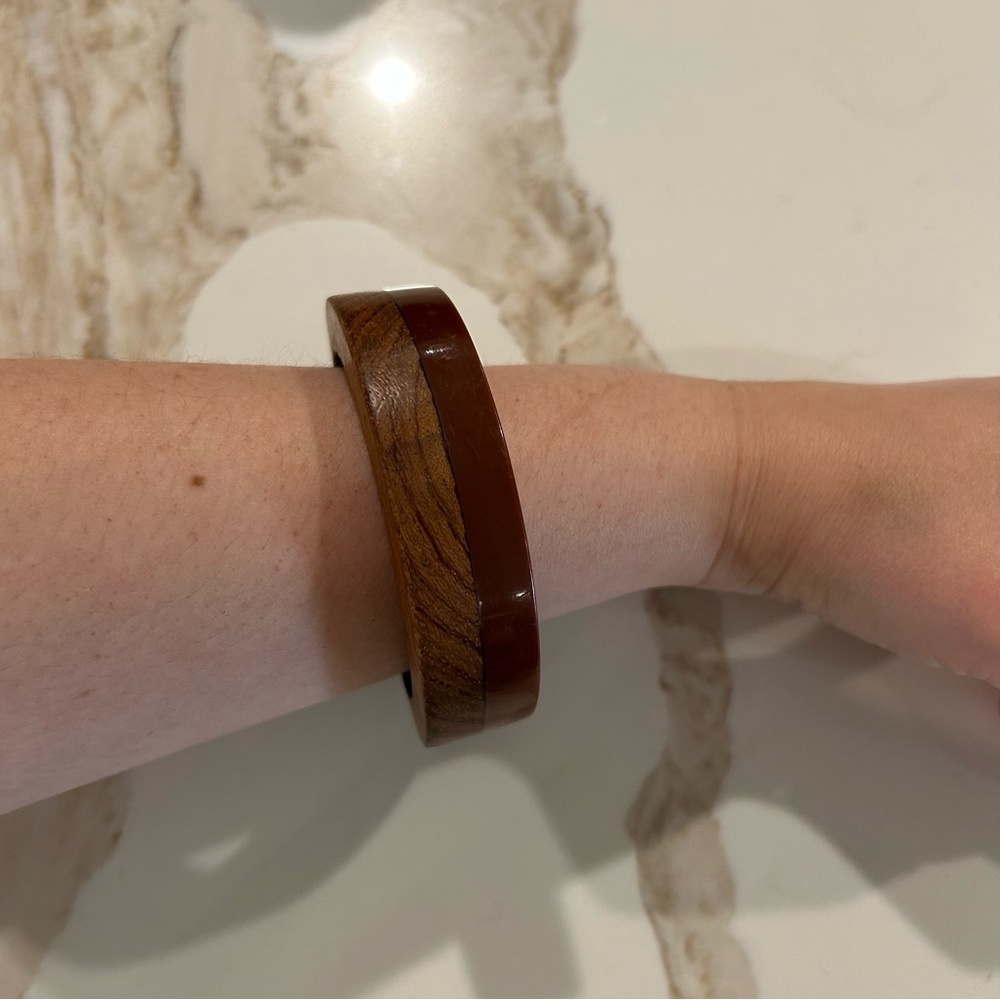 Chunky Brown Wooden Bangle